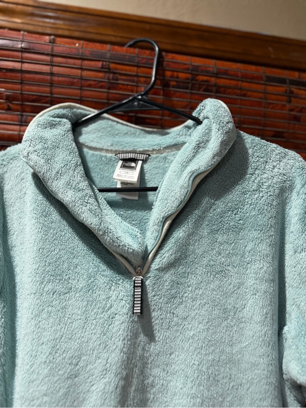 The North Face Plush Quarter-Zip Pullover - Light Aqua
